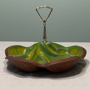 Sequoia Ware Pottery Five Section Serving Dish with Handle